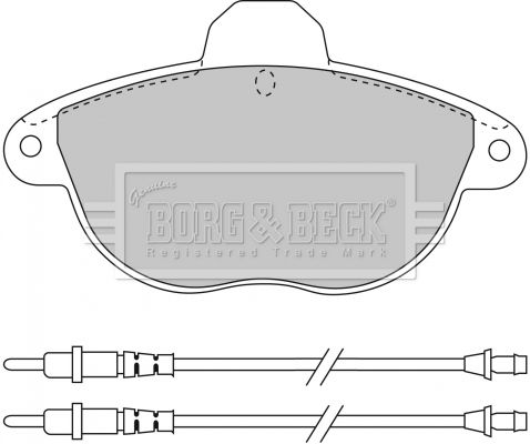 BORG & BECK stabdžių trinkelių rinkinys, diskinis stabdys BBP1455